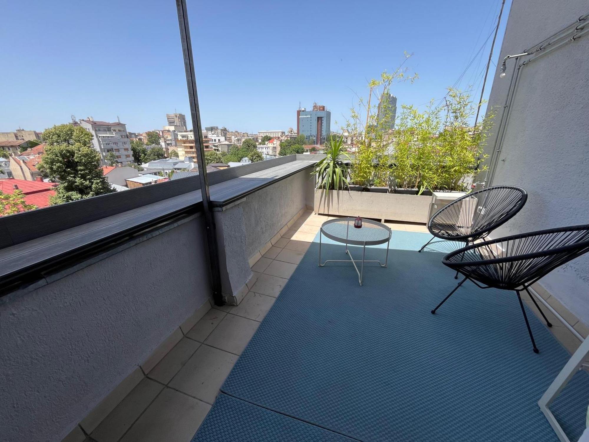 Terrace View Downtown Studio Bukarest Exteriör bild