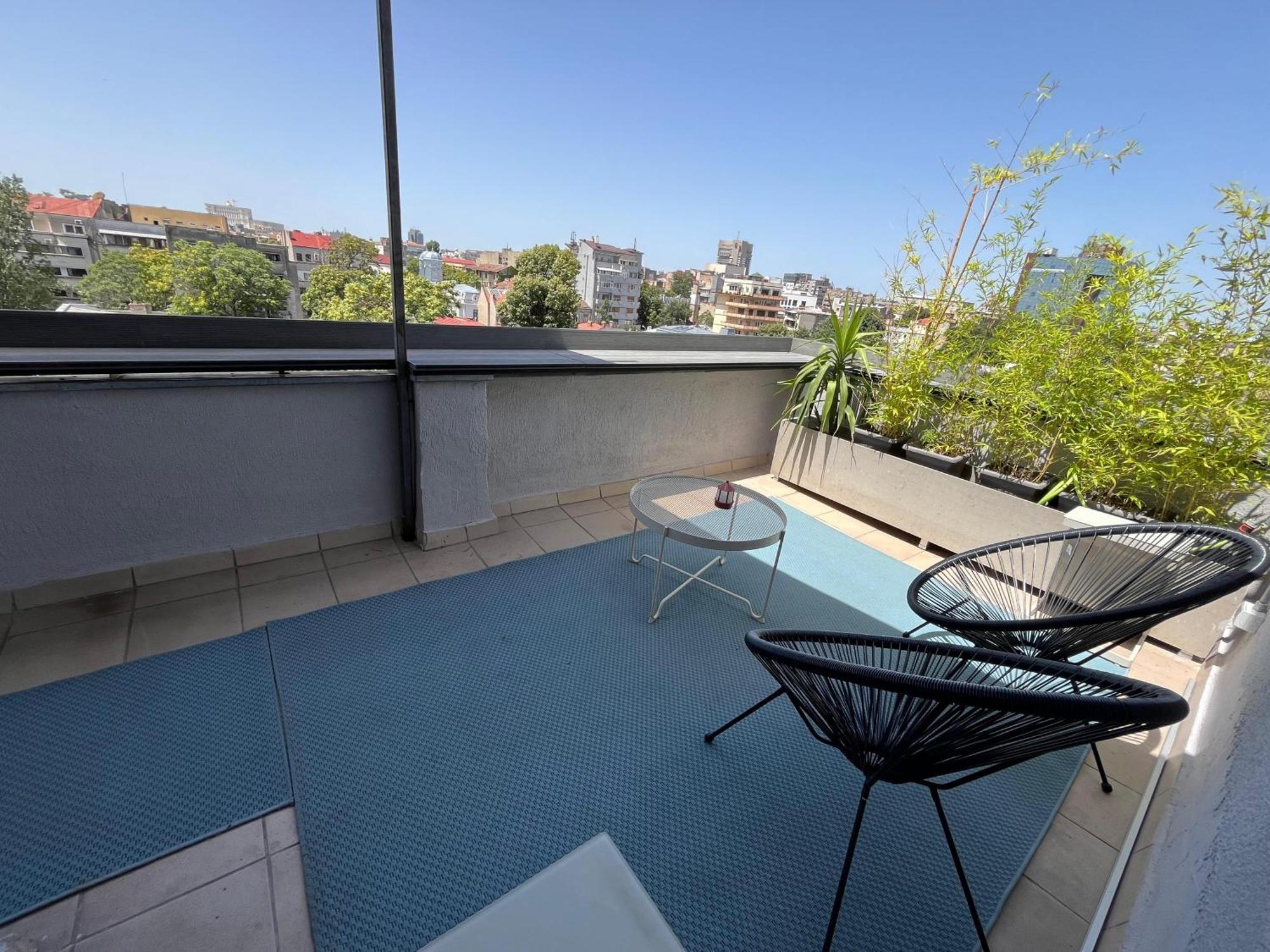 Terrace View Downtown Studio Bukarest Exteriör bild