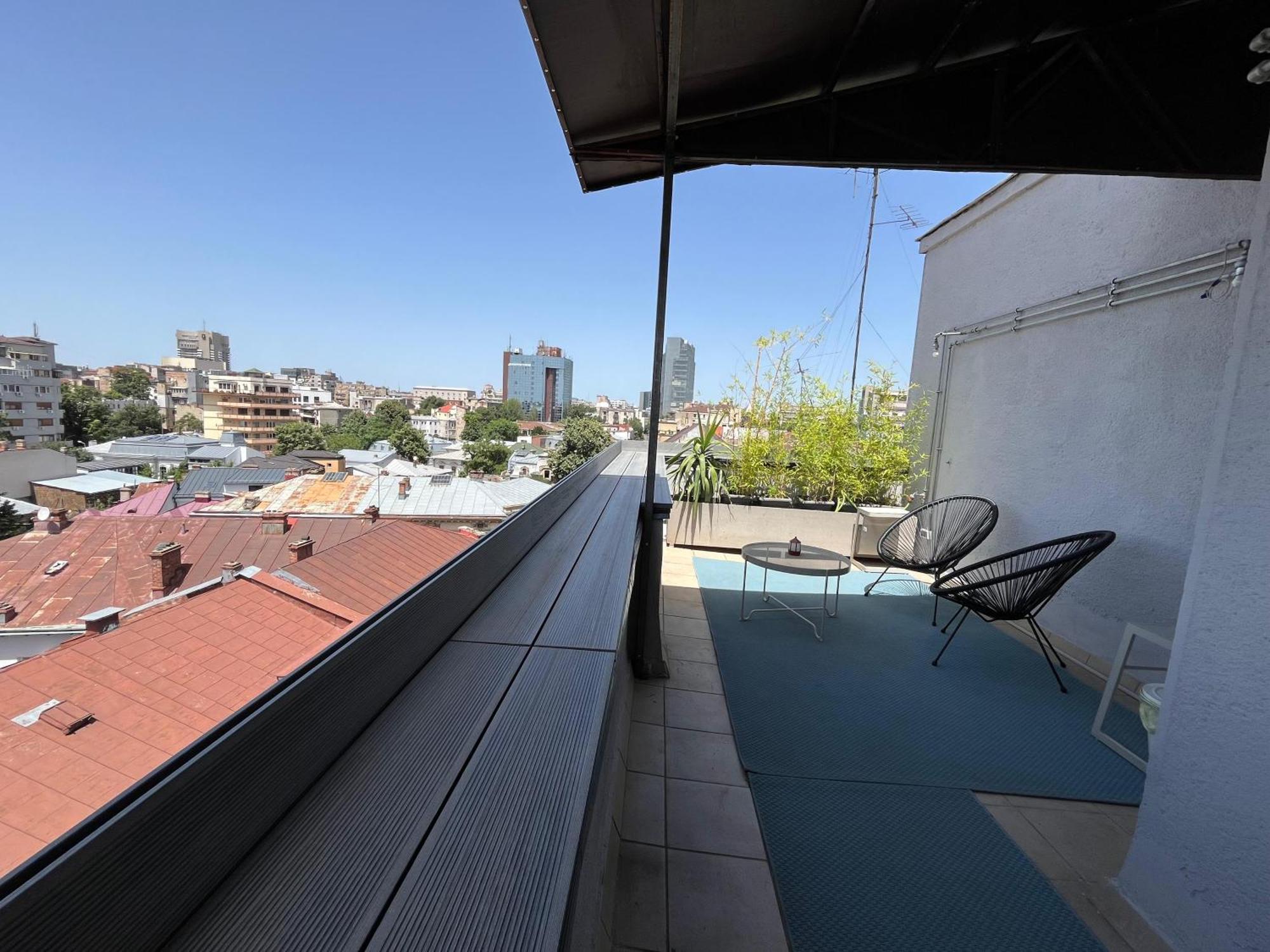 Terrace View Downtown Studio Bukarest Exteriör bild